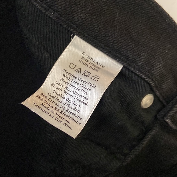 Everlane High Rise Skinny Black Jeans Ankle Length 26 - Picture 5 of 6
